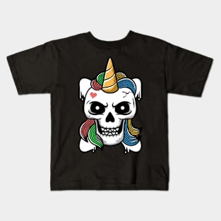skull unicorn Kids T-Shirt
